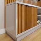 Conjunto Rack Arezzo 180cm Com Painel Ripado Para Tv De Até 7