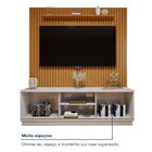 Conjunto Rack Arezzo 180cm Com Painel Ripado Para Tv De Até 7
