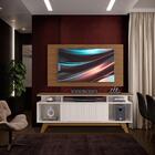 Conjunto Rack Com Painel 50 Polegadas Freijó Off White Darius