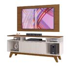 Conjunto Rack Com Painel 50 Polegadas Freijó Off White Darius