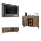 Conjunto Rack Com Painel Para Tv Até 60 Polegadas Retrô Safir