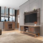 Conjunto Rack Com Painel Para Tv Até 60 Polegadas Retrô Safir