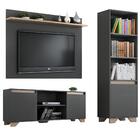 Conjunto Rack Com Painel Tv 40" E Livreiro Multimóveis Cr4510