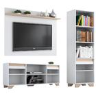 Conjunto Rack Com Painel Tv 40" E Livreiro Multimóveis Cr4510
