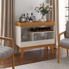 Conjunto Rack E Adega Vilarreal Off White Nature