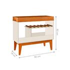 Conjunto Rack E Adega Vilarreal Off White Nature