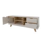 Conjunto Rack E Bar Geraldton Off White Carvalho