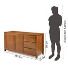 Conjunto Rack E Buffet Madeira Maciça Primavera Cabecasa Made