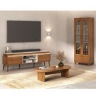 Conjunto Rack E Cristaleira E Mesa De Centro Murano Cinamomo/