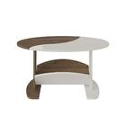 Conjunto Rack E Mesa Centro Cartum Pinho Off White