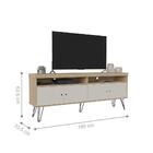 Conjunto Rack E Mesa De Apoio Abatskoye Carvalho Off White