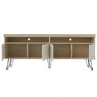 Conjunto Rack E Mesa De Apoio Abatskoye Carvalho Off White