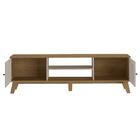 Conjunto Rack E Mesa De Apoio La Trobe Valley Carvalho Off Wh