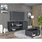 Conjunto Rack E Mesa De Centro Appunto Grafite