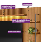 Conjunto Rack E Painel 1 Modulo Lateral Ouro Preto Linea Bras