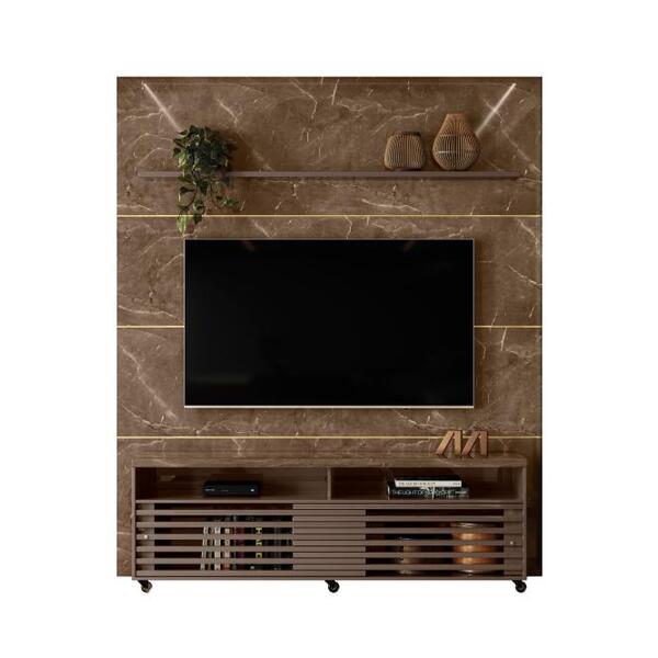 Conjunto Rack E Painel 2.08 Samoa Imperial Sépia