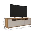 Conjunto Rack E Painel 60 Polegadas Atlanta Cedro Off White