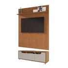 Conjunto Rack E Painel 60 Polegadas Atlanta Cedro Off White