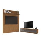 Conjunto Rack E Painel 60 Polegadas Nottingham Cedro Cinza Pé