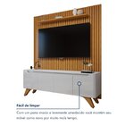 Conjunto Rack Grécia 180cm Com Painel Ripado Para Tv De Até 7