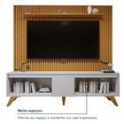 Conjunto Rack Grécia 220cm Com Painel Ripado Para Tv De Até 7