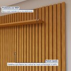 Conjunto Rack Grécia 220cm Com Painel Ripado Para Tv De Até 7