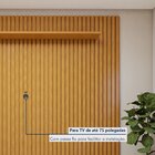 Conjunto Rack Grécia 220cm Com Painel Ripado Para Tv De Até 7