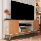 Conjunto Rack Malibu E Painel Vivare Para Tv Até 60 Polegadas