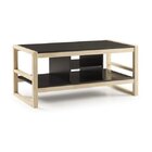 Conjunto Rack, Mesa De Centro E 2 Estantes Madeira Maciça Gua