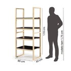 Conjunto Rack, Mesa De Centro E 2 Estantes Madeira Maciça Gua