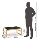 Conjunto Rack, Mesa De Centro E 2 Estantes Madeira Maciça Gua