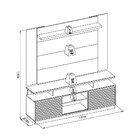 Conjunto Rack New Blumenau E Painel Aurora Nogueira Com Led -