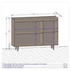 Conjunto Rack Onix Com Painel Chanel E Buffet Quartzo Cinamom
