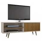 Conjunto Rack Onix Com Painel Chanel E Buffet Quartzo Off Whi