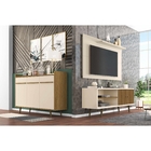 Conjunto Rack Onix Com Painel Chanel E Buffet Quartzo Off Whi