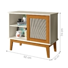 Conjunto Rack Para Tv 2 Portas E Aparador 1 Porta Off White M