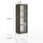 Conjunto Rack Para Tv 55 Polegadas E Cristaleira 1 Porta Retr