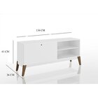 Conjunto Rack Para Tv 55 Polegadas E Cristaleira 1 Porta Retr