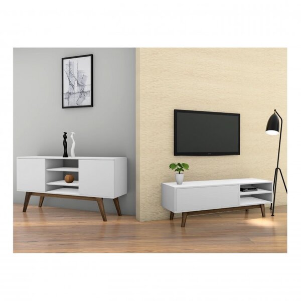 Conjunto Rack Para Tv Até 48 Polegadas 1 Porta Aparador 2 Por