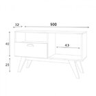 Conjunto Rack Para Tv Até 48 Polegadas 1 Porta E Aparador 1 P