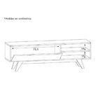 Conjunto Rack Para Tv Até 48 Polegadas 1 Porta E Aparador 1 P