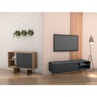 Conjunto Rack Para Tv Até 48 Polegadas 1 Porta E Aparador 2 P