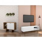 Conjunto Rack Para Tv Até 48 Polegadas 1 Porta E Aparador 2 P