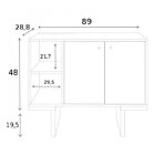 Conjunto Rack Para Tv Até 48 Polegadas 1 Porta E Aparador 2 P