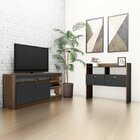 Conjunto Rack Para Tv Até 48 Polegadas 2 Portas E Aparador 2