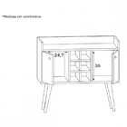 Conjunto Rack Para Tv Até 48 Polegadas 2 Portas E Bar Com Ade