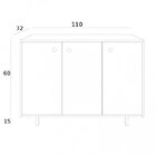 Conjunto Rack Para Tv Até 48 Polegadas 2 Portas E Buffet 3 Po