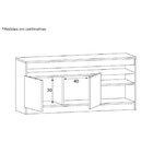 Conjunto Rack Para Tv Até 48 Polegadas 2 Portas E Buffet 3 Po