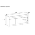 Conjunto Rack Para Tv Até 48 Polegadas 2 Portas E Mesa Latera