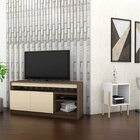 Conjunto Rack Para Tv Até 48 Polegadas 2 Portas E Mesa Latera